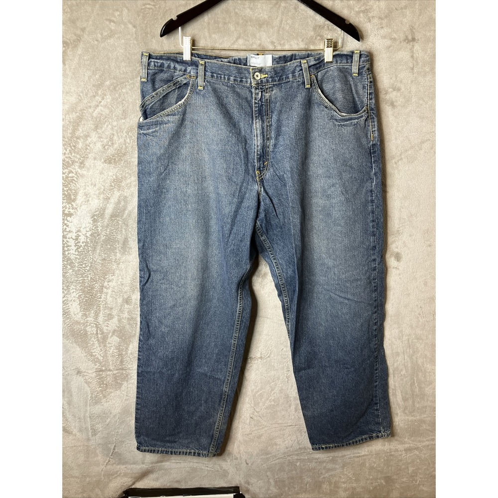 Vintage Levis Silvertab Baggy Denim Jeans Med Wash 40X30 Loose Fit Y2K Skater